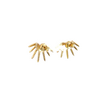Load image into Gallery viewer, EFF51683Y. 14k Solid Gold Diamond Rays Studs