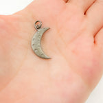 Load image into Gallery viewer, DC949. Diamond Sterling Silver Moon Pendant