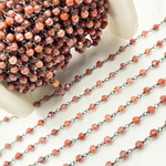 Load image into Gallery viewer, Coated Terracotta Quartz Wire Chain. CQU25