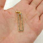 Load image into Gallery viewer, DC031. Diamond Sterling Silver Rectangle Pendant