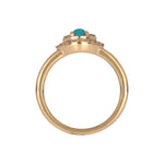 Load image into Gallery viewer, RFB17775TQ. 14K Solid Gold Diamond and Turquoise Eye Ring