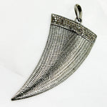 Load image into Gallery viewer, DP181. Diamond Sterling Silver Horn Pendant