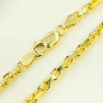 Load image into Gallery viewer, 14K Solid Yellow Gold Diamond Cut Box Link Chain