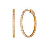 Load image into Gallery viewer, Shop Now 14K Solid Gold Diamond Hoops