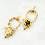 Load image into Gallery viewer, Buy NOw Sterling Silver Pear Shape Star Enamel Trigger Clasp