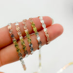 Load image into Gallery viewer, Z120GSR. White Silver, Gold Plated, and Rose Gold Plated Silver Diamond Cut Marina Chain