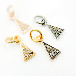 Load image into Gallery viewer, DC929. Diamond Sterling Silver Triangle Charm