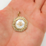Load image into Gallery viewer, Buy 14K Solid Gold Diamond Mother of Pearl