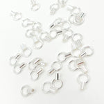 Load image into Gallery viewer, White Sterling Silver Crimp Endcap with Ring