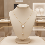 Load image into Gallery viewer, NFH71835PL. 14K Solid Gold Diamond and Mother of Pearl Flower Necklace