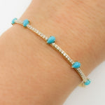 Load image into Gallery viewer, CB96493. 14K Solid Gold Diamond and Gemstone Bangle