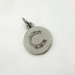 Load image into Gallery viewer, DC062. Diamond Sterling Silver Letter "C" Round Charm