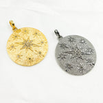 Load image into Gallery viewer, DP359. Diamond Sterling Silver Round Stars Pendant