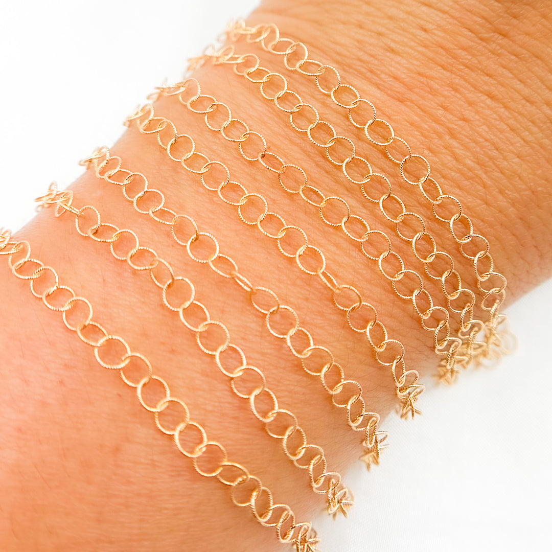 678TWGF. 14K Gold Filled Twisted Round Link Chain