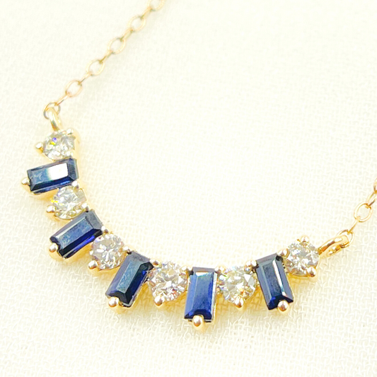 Solid Yellow Gold, Diamonds & Precious Stones Cable Link Fancy Necklace