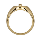 Load image into Gallery viewer, 14K Solid Yellow Gold Diamond Circle Ring