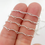 Load image into Gallery viewer, Silver Bar and Oval Link Chain