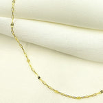 Load image into Gallery viewer, 040FL83T5. 14K Solid Gold Diamond Cut Paperclip Mirror Marina Link Chain