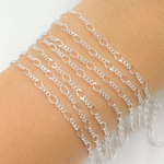Load image into Gallery viewer, Sterling Silver Long & Short Link Chains