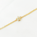 Load image into Gallery viewer, 14k Solid Gold Diamond Flower Bracelet. BFC60634
