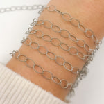 Load image into Gallery viewer, 720TWOX. Oxidized Sterling Silver Twisted Oval Link Chain