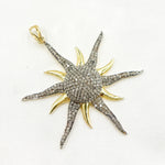 Load image into Gallery viewer, DP061. Diamond Silver Sun Pendant