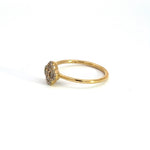 Load image into Gallery viewer, 14k Solid Gold Diamond Flower Ring.