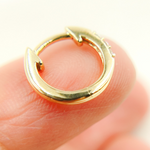 Load image into Gallery viewer, EHA56862. 14k Solid Yellow Gold Diamond Huggie Hoop Earrings