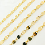 Load image into Gallery viewer, V19GP. Gold Plated 925 Sterling Silver Flat Marina Link Chain