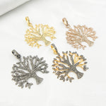 Load image into Gallery viewer, DP05. Diamond Sterling Silver Tree Pendant