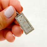 Load image into Gallery viewer, DP323. Diamond & Sterling Silver Rectangle Pendant