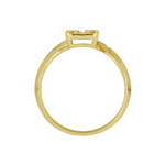 Load image into Gallery viewer, DRN00317. 14k Solid Gold Square Diamond Ring