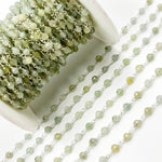 Load image into Gallery viewer, Coated Aquamarine Sterling Silver Wire Chain