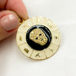 Load image into Gallery viewer, Buy Now Silver Round Skull Enamel Pendant