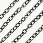 Load image into Gallery viewer, Buy Black Rhodium Sterling Silver Oval Link Chain