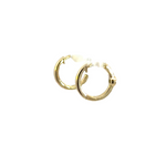 Load image into Gallery viewer, HP400760Y. 14K Solid Gold Diamond Huggies Earrings