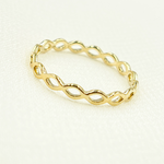Load image into Gallery viewer, 14K Solid Gold Waves Ring