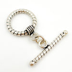 Load image into Gallery viewer, Shp Now Oxidized Sterling Silver Toggle Clasp