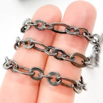 Load image into Gallery viewer, Shop Now Rhodium Sterling Silver Oval and Round Link Chain
