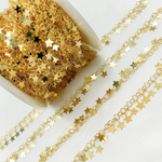Load image into Gallery viewer, Gold Plated 925 Sterling Silver Dangle Star Chains