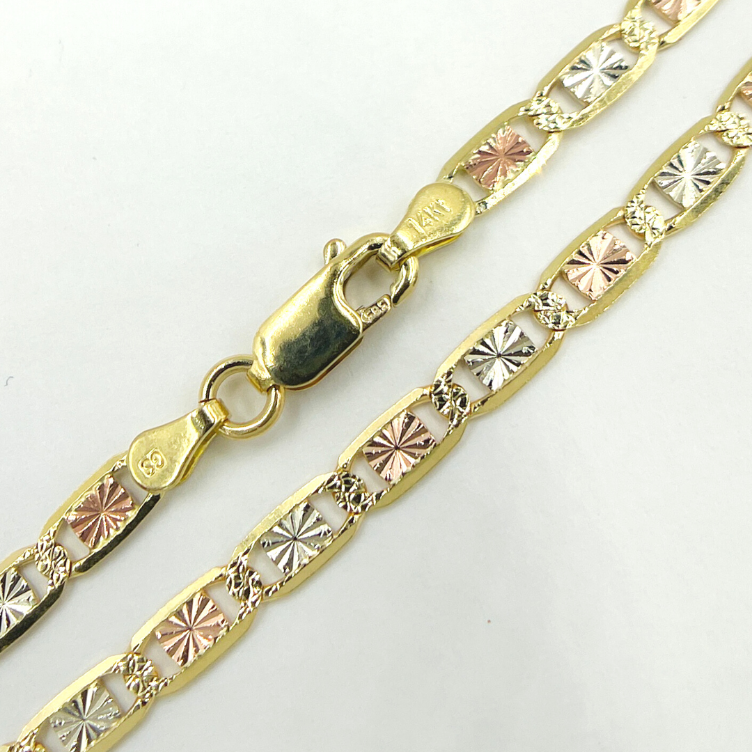 Shop Now 14K Solid Gold Tri-Color Marina Bracelet
