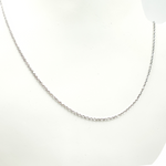 Load image into Gallery viewer, 025CRDLGWG18K. 18K Solid White Gold Rope Chain