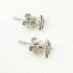 Load image into Gallery viewer, ER413159W. 14K Solid White Gold Star Diamond Studs