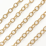 Load image into Gallery viewer, Gold Sterling Silver Twisted Round Link Chain