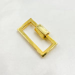 Load image into Gallery viewer, DC771. Sterling Silver Rectangle Screw Clasp