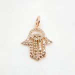Load image into Gallery viewer, DC560. Diamond Sterling Silver Hamsa Pendant