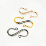 Load image into Gallery viewer, DC494. Diamond & Sterling Silver "S-Hook" Clasp