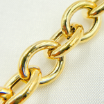 Load image into Gallery viewer, Gold Plated Sterling Silver Hollow Smooth Oval Link Chain