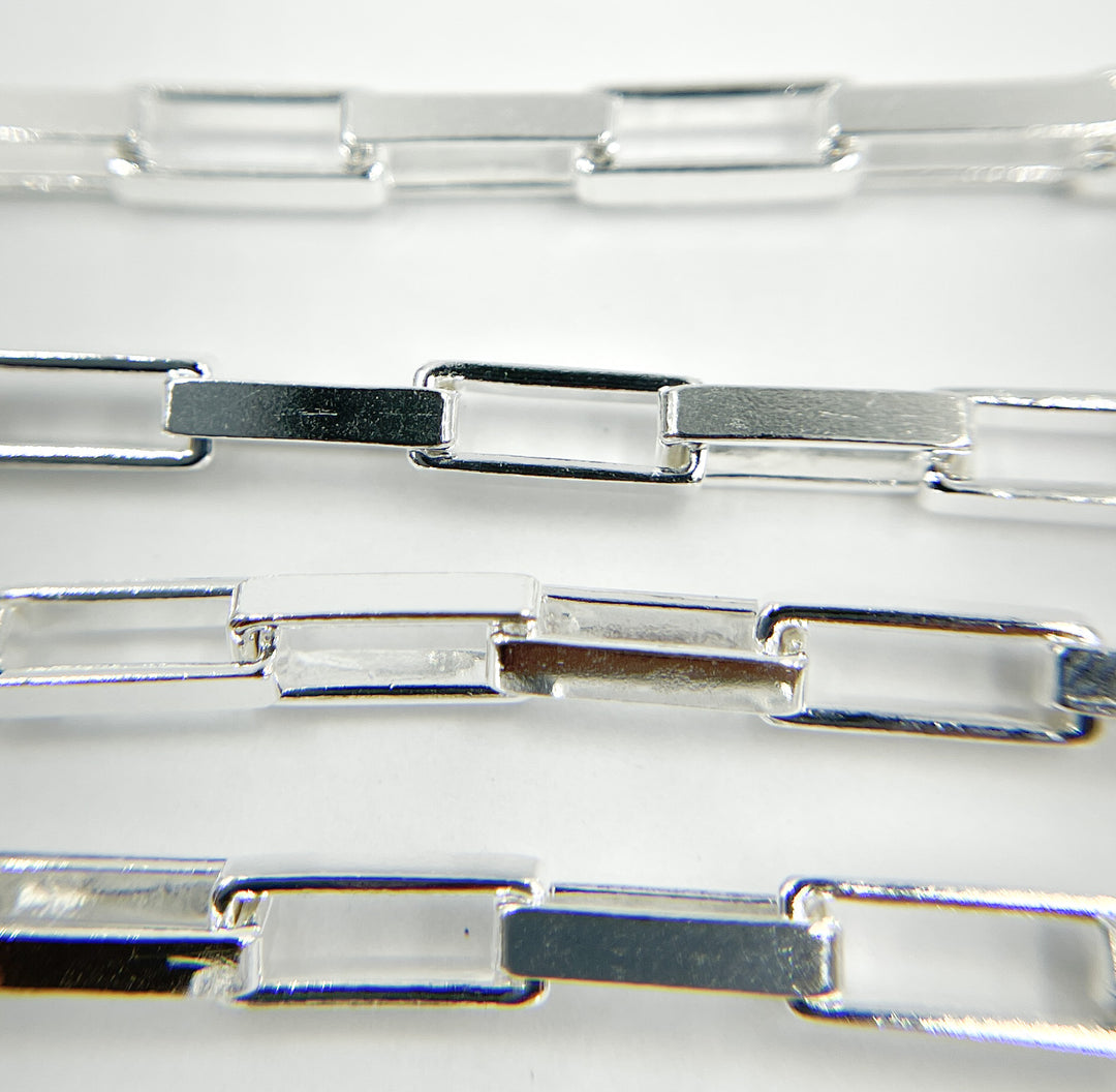X31SS. Sterling Silver Flat Box Link Chain