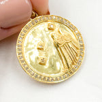 Load image into Gallery viewer, Silver Round Geminis Zodiac Symbol Pendant